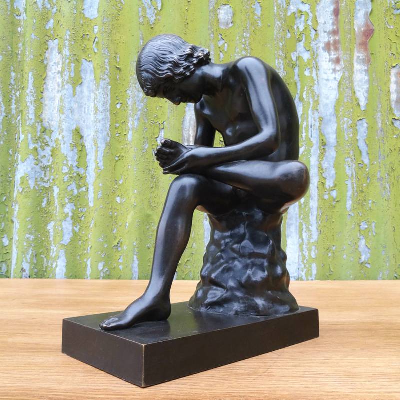 Bronze Spinario Statue The Boy with Thorn Famous Classical Art Replica - Bronze Famous Sculpture - 3