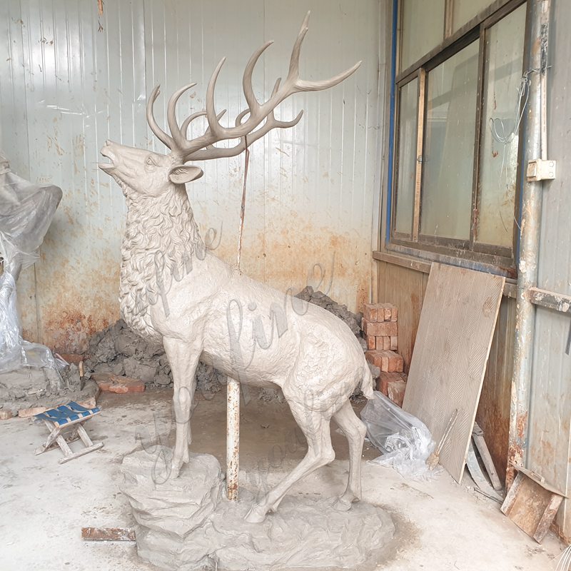 Bronze elk statue home decorationclay model
