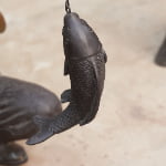 bronze Fishing Statue