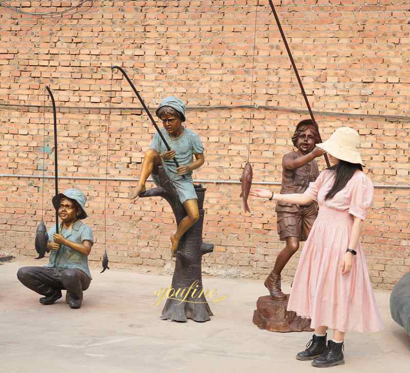 Life Size Custom Bronze Girls Statue Childhood for Sale BOKK-165 - Bronze Children Statues - 9