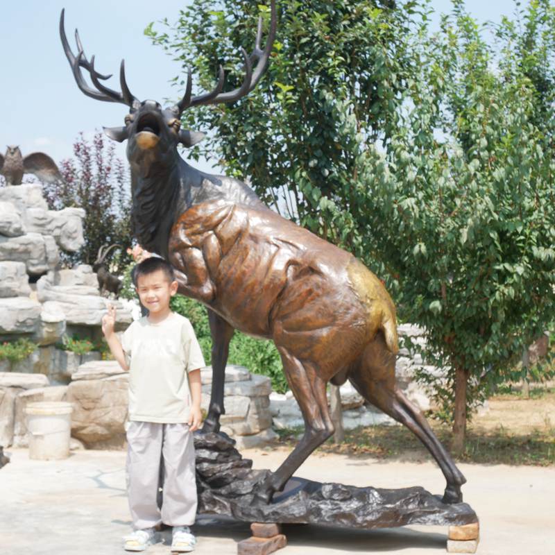 garden Bronze elk statue