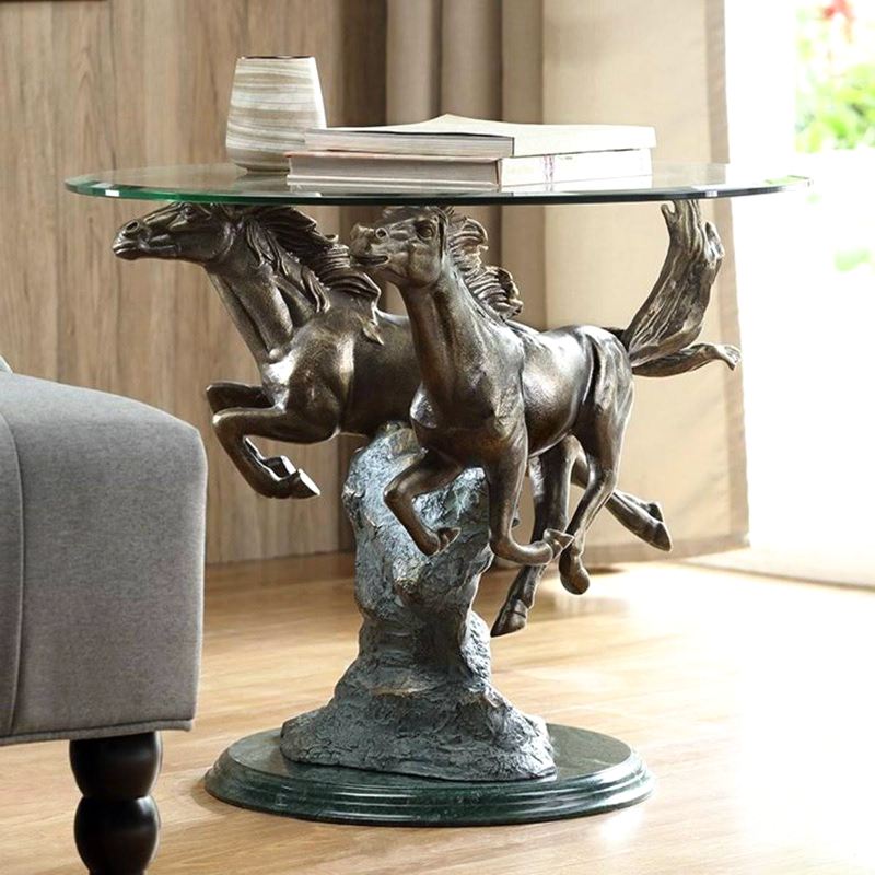 Bronze Full Size Cowboy Horse Statue Outdoors Racecourse Decoration - Bronze Horse Statues - 21