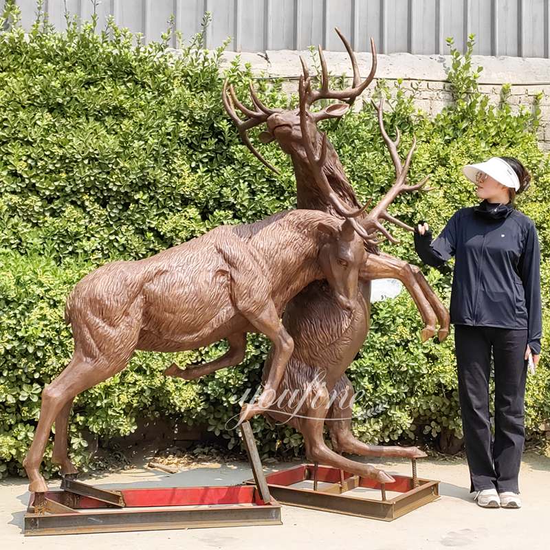 lifesize Bronze elk statue