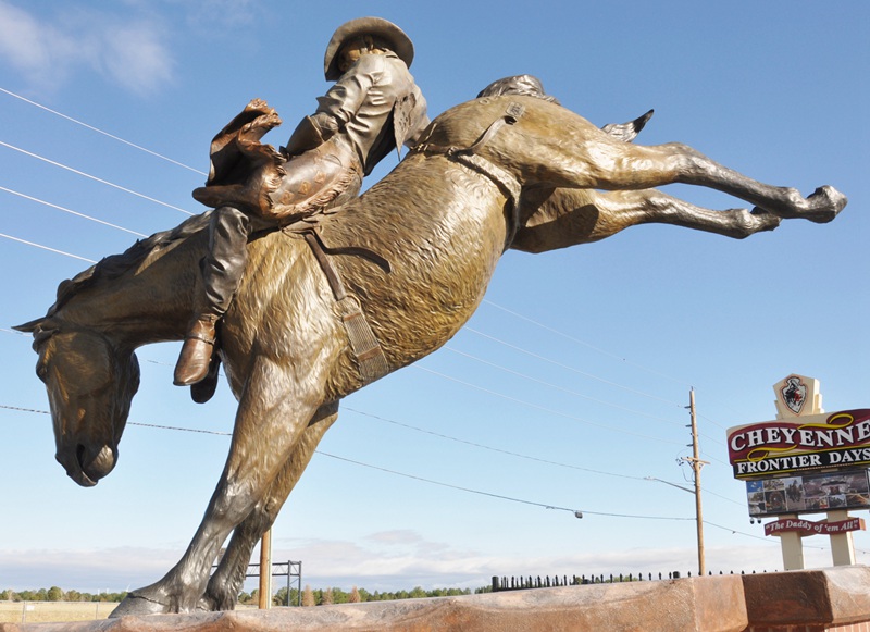 Bronze Full Size Cowboy Horse Statue Outdoors Racecourse Decoration - Bronze Horse Statues - 4