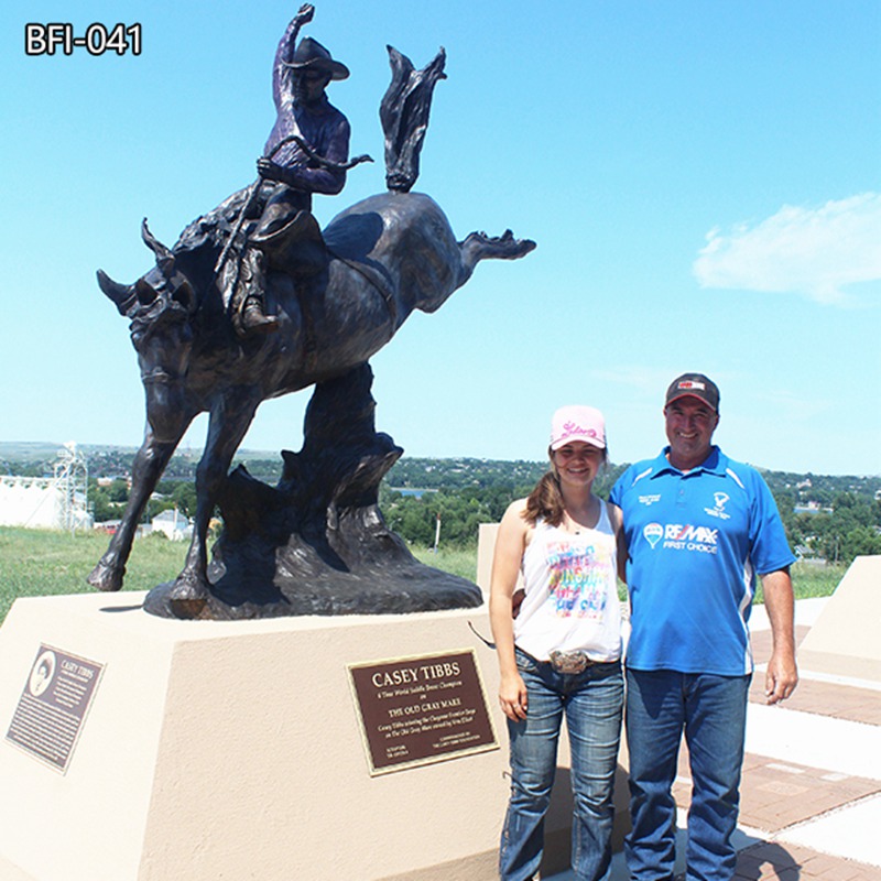 outdoor large cowboy statue