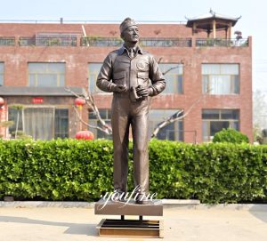 real size bronze military statue