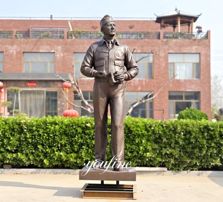 real size bronze military statue