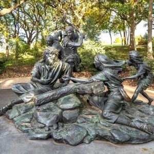 Stations of the Cross VII: Jesus Falls a Second Time Bronze Statue