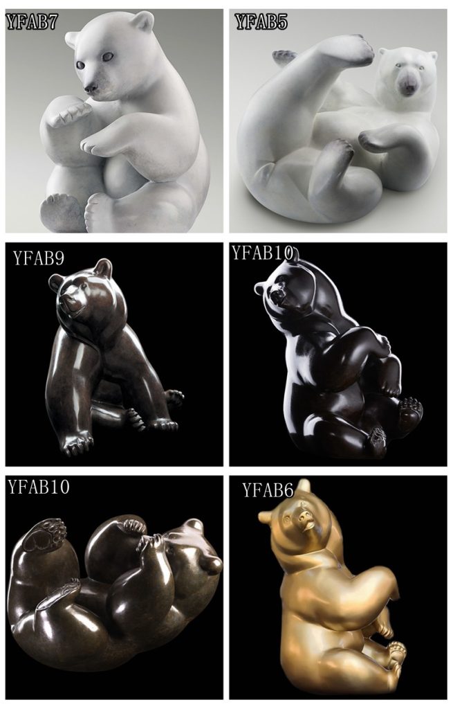 Life Size Modern Bronze Bear Sculpture Art Factory Price Outdoor Decor - Bronze Bear Statues - 4