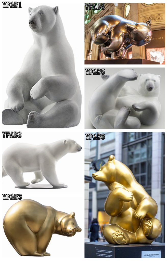 Life Size Modern Bronze Bear Sculpture Art Factory Price Outdoor Decor - Bronze Bear Statues - 3