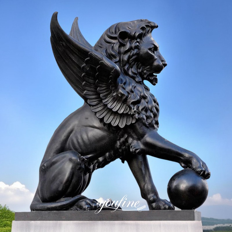 bronze lion sculpture