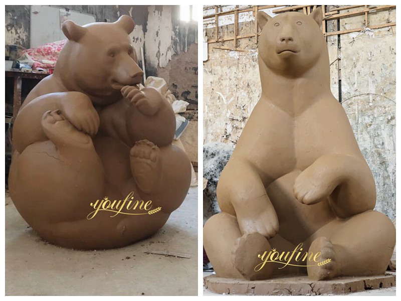 Life Size Modern Bronze Bear Sculpture Art Factory Price Outdoor Decor - Bronze Bear Statues - 6