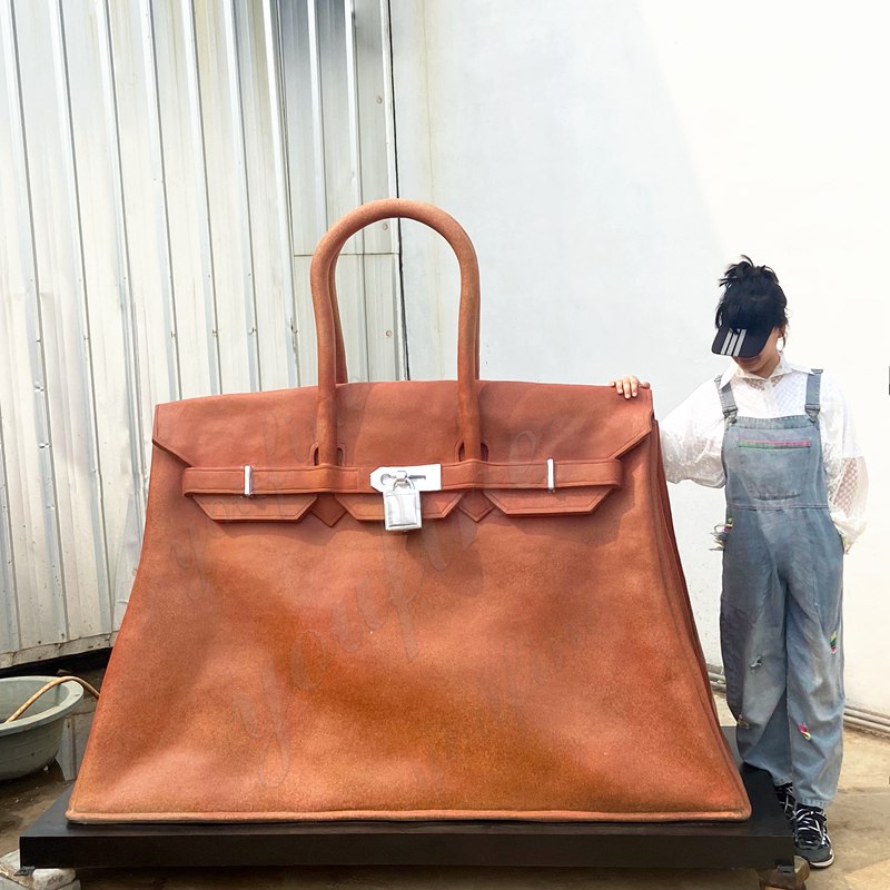 Oversize Bronze Bag Sculpture Shopping Mall Decor for Sale - Bronze Garden Statue - 1