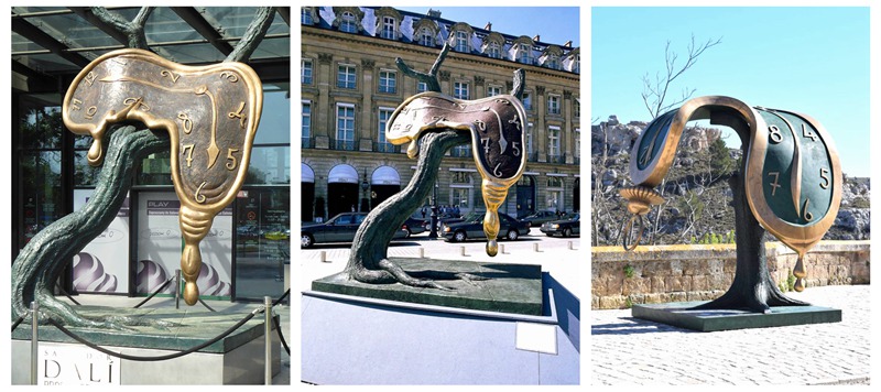 Salvador Dali Statue Bronze Profile Of Time Sculptures for Sale - Abstract Bronze Sculpture - 6