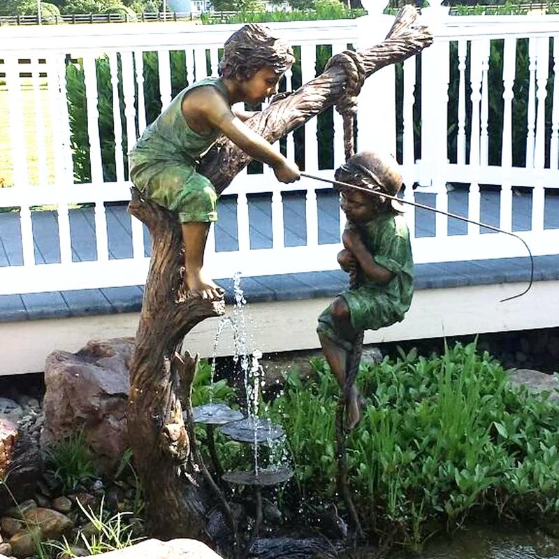 Bronze child Fountain Statue