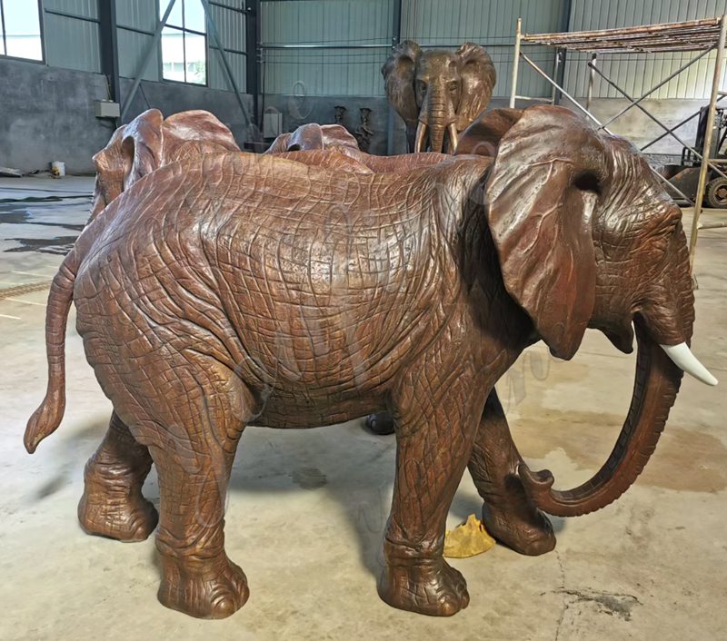 Bronze Elephant Fountain Outdoor in Water for Sale BOK1-177 - Bronze Animal Fountain - 16