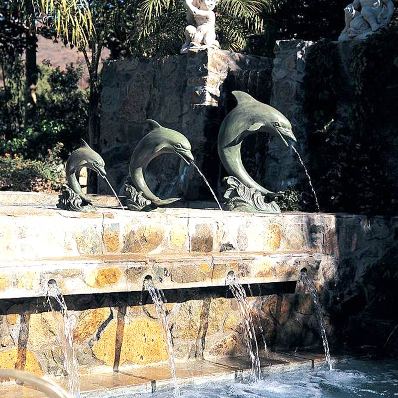 bronze Dolphins Fountain