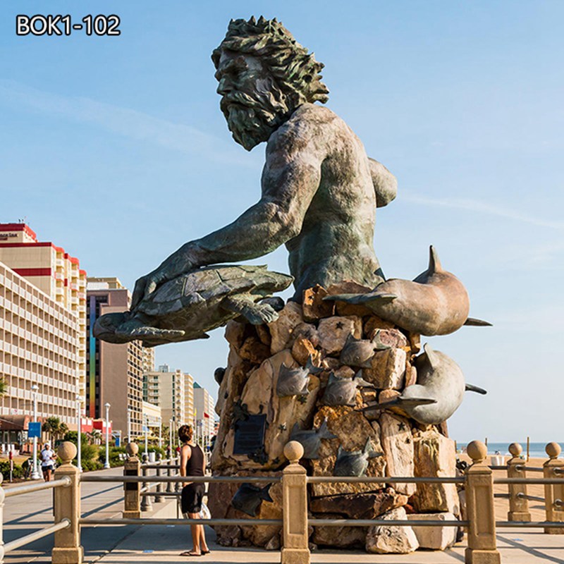 bronze Poseidon sculpture