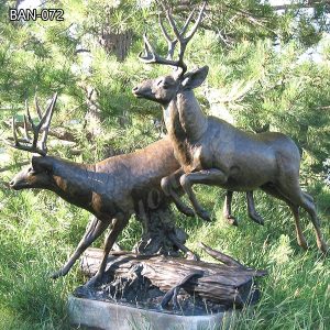 Large Outdoor Wildlife Antique Bronze Deer Statues for Sale