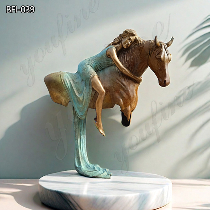 Bronze J. Anne Butler Girl And Horse Harmony Statue Replica YouFine