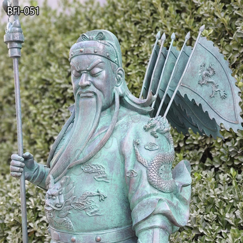 Majestic Bronze Chinese Feng Shui of General Guan Yu Statue for Sale - Bronze Figure Sculpture - 1