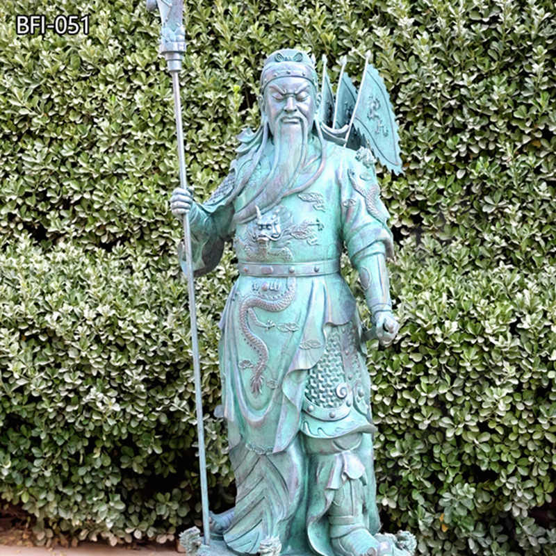 Majestic Bronze Chinese Feng Shui of General Guan Yu Statue for Sale - Bronze Figure Sculpture - 4