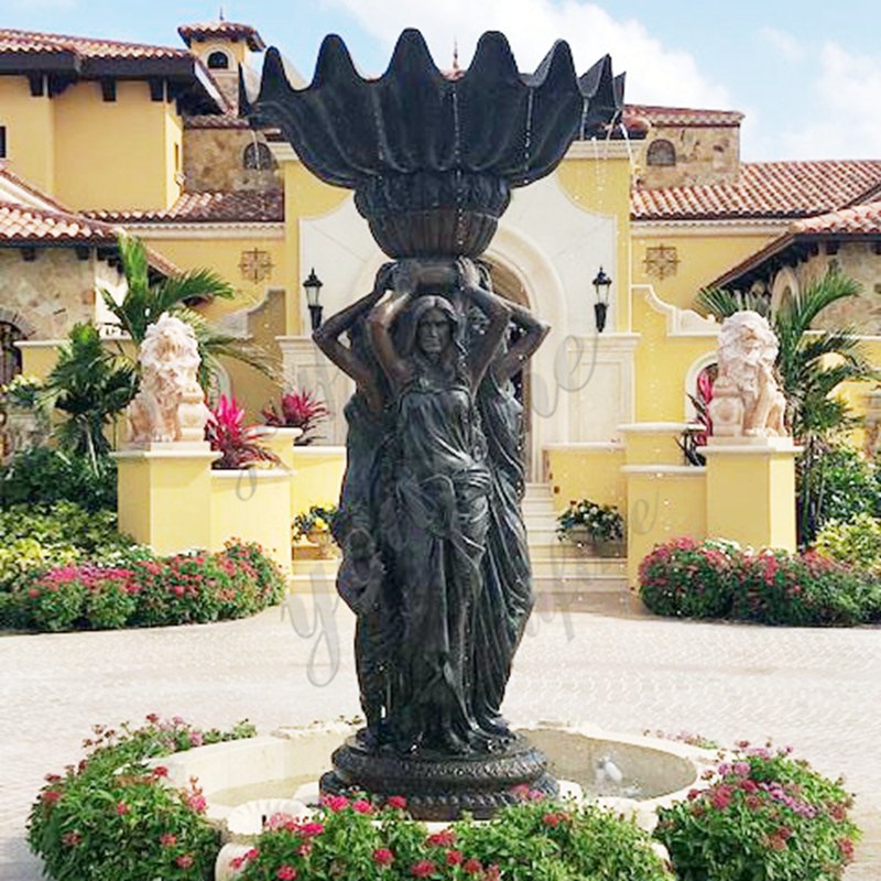 bronze water fountain statues