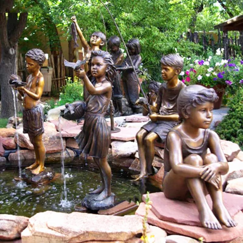 children Fountain Statue