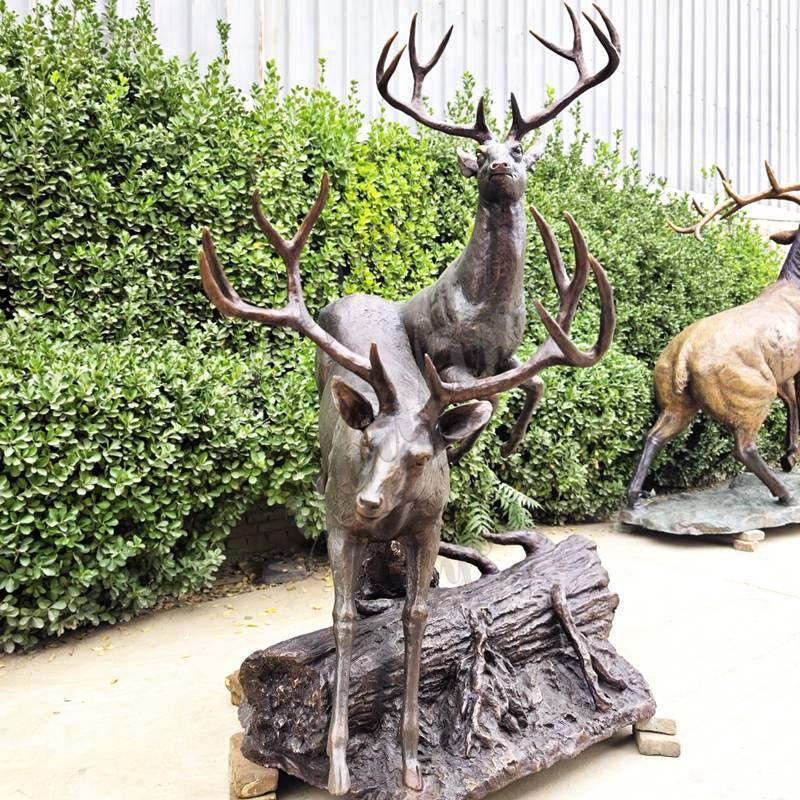 Large Outdoor Deer Statues BAN-072 - Bronze Deer Sculpture - 3