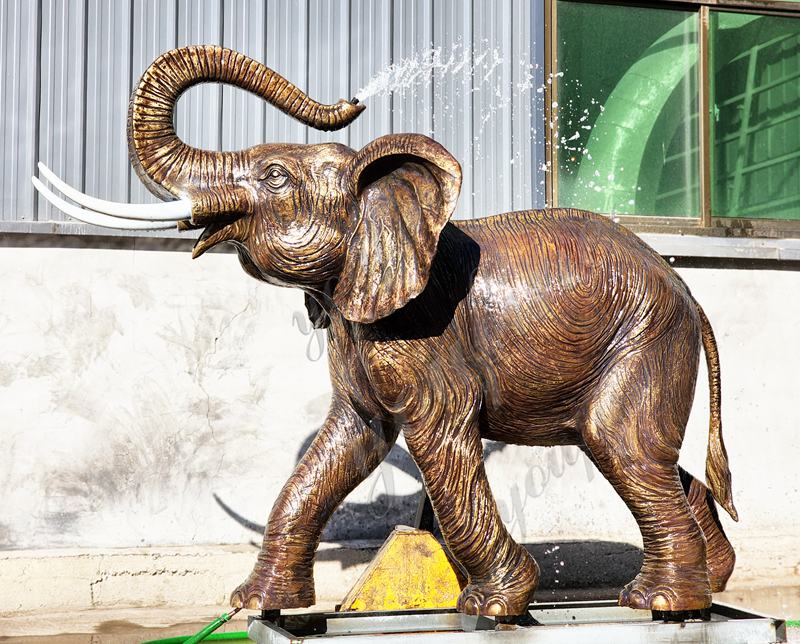 Bronze Elephant Fountain Outdoor in Water for Sale BOK1-177 - Bronze Animal Fountain - 15