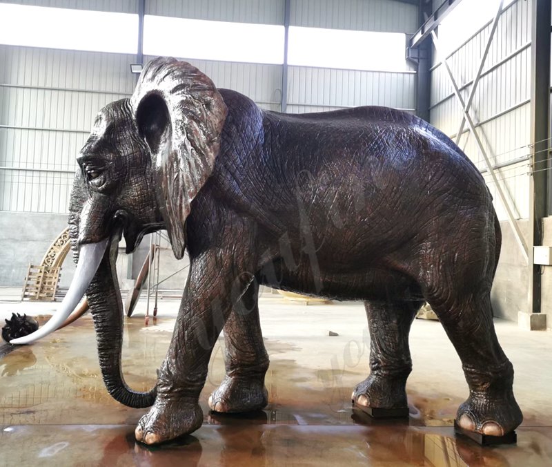 Bronze Elephant Fountain Outdoor in Water for Sale BOK1-177 - Bronze Animal Fountain - 18