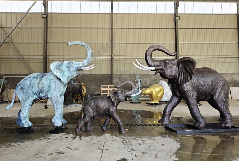 Bronze Elephant Fountain Outdoor in Water for Sale BOK1-177 - Bronze Animal Fountain - 19