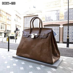 Oversize Bronze Bag Sculpture Shopping Mall Decor for Sale