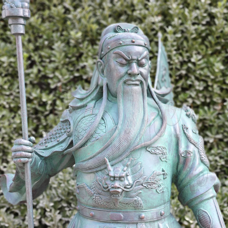 Majestic Bronze Chinese Feng Shui of General Guan Yu Statue for Sale - Bronze Figure Sculpture - 5