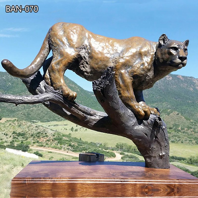 life size mountain lion statue