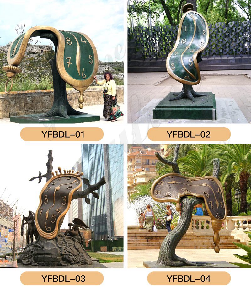 Salvador Dali Statue Bronze Profile Of Time Sculptures for Sale - Abstract Bronze Sculpture - 7