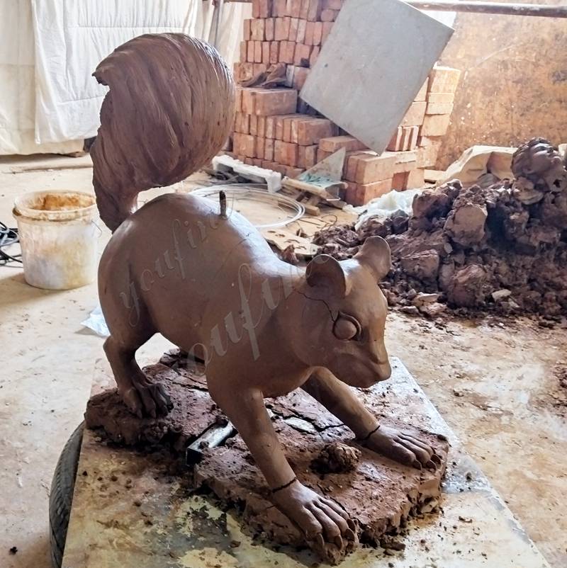 Large Bronze Outdoor Squirrel Sculpture for Garden Foundry Supplier - Bronze Wildlife Sculpture - 5