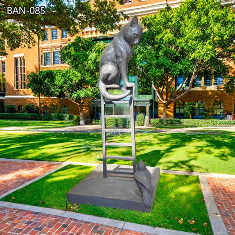 Cats Bronze Sculpture For Sale