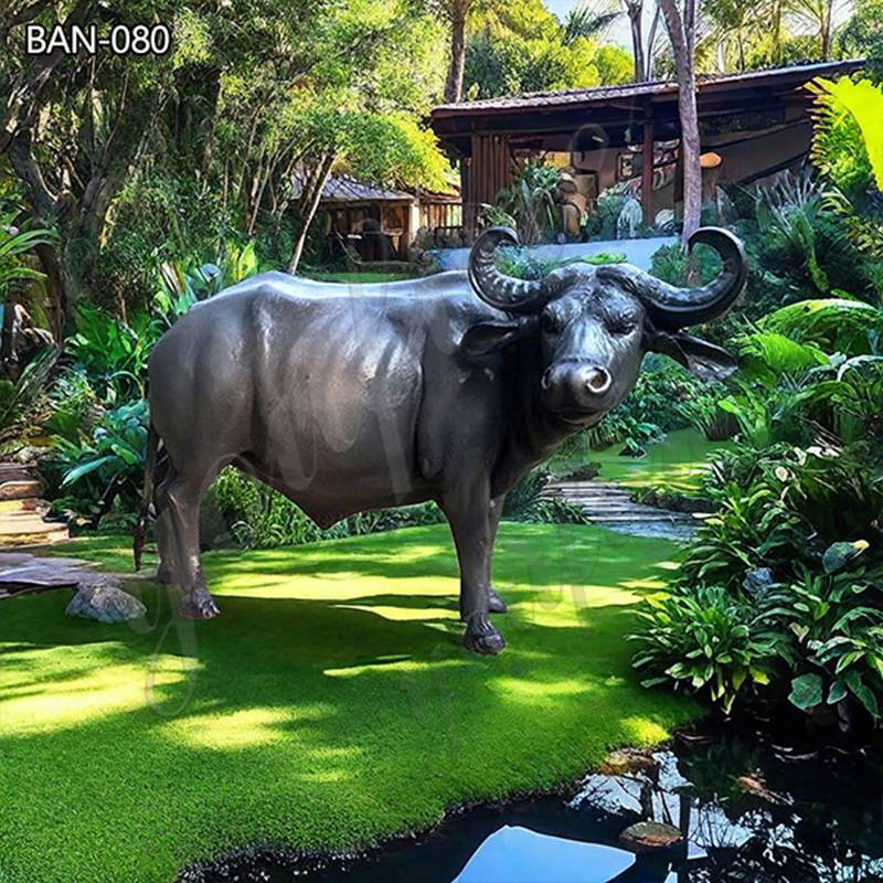 bronze buffalo sculpture