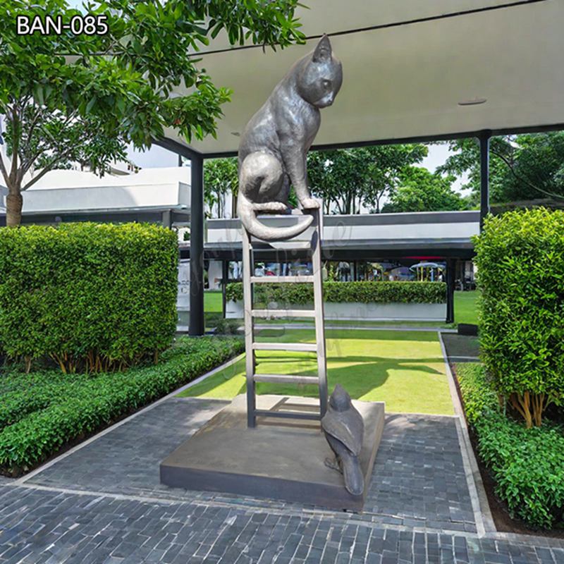 bronze cat statue