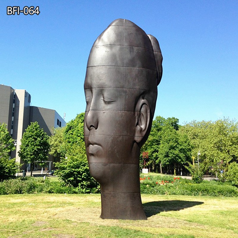 bronze female head sculpture