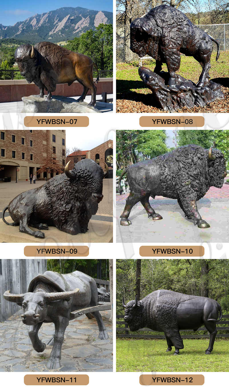 Outdoor High Quality Bronze Buffalo Statue for Sale - Other Animal sculptures - 7