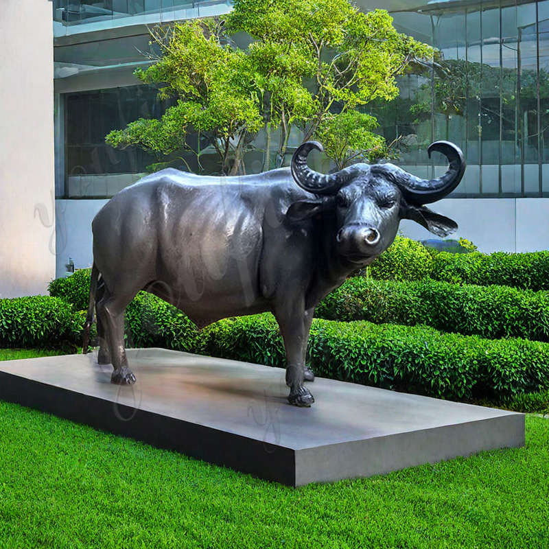 Life Size Bronze Buffalo Sculpture Park Ornament for Sale - Bronze Buffalo Statue - 4