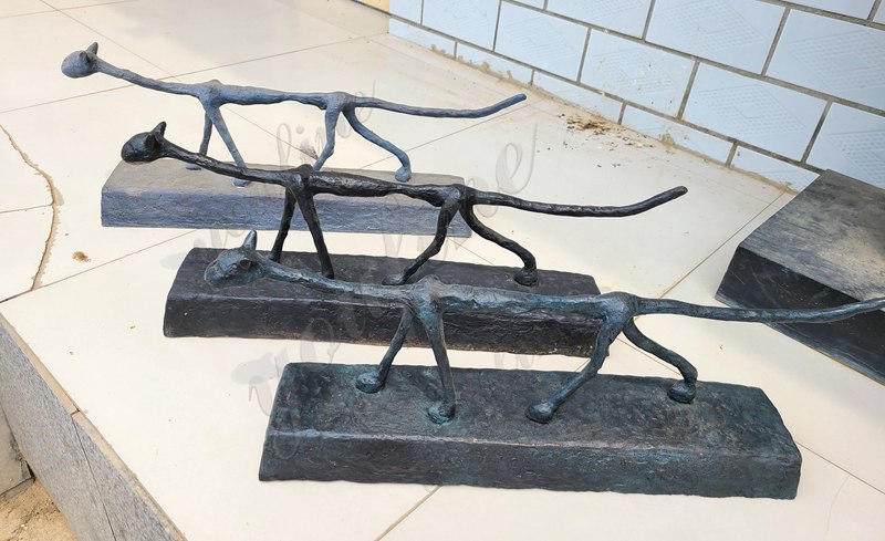 Delightful Foundry Bronze Cat and Bird Sculpture Outdoor Garden Art - Other Animal sculptures - 11