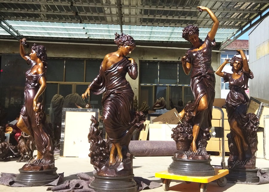 Bronze Sculpture of the Four Seasons Goddesses