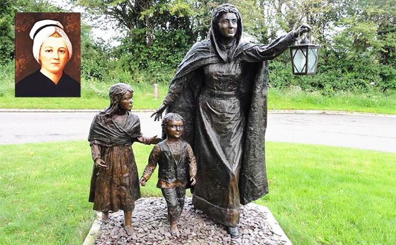 Bronze Nano Nagle The Lady of the Lantern Statue BCH-014 - Bronze Saint Sculpture - 7