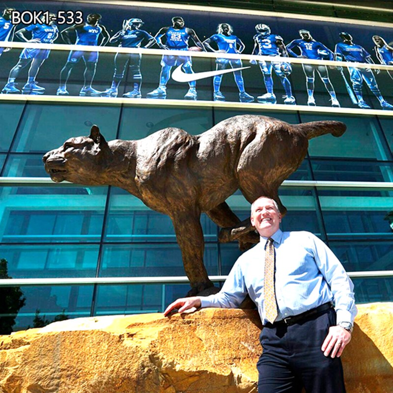 Bronze Cougar Statue