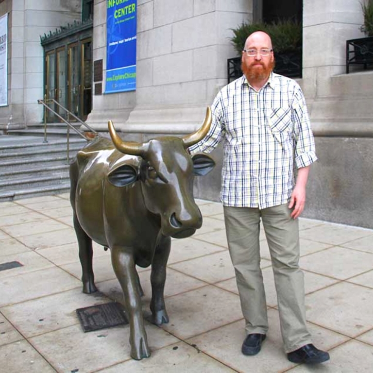 Bronze Cow statue art