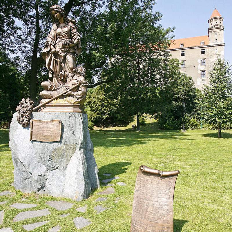 bronze st elizabeth of hungary sculpture