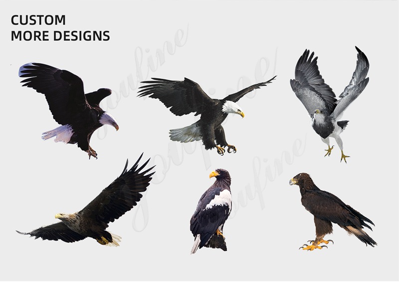 Large Flying Bronze Eagle Statues Wholesale from China Factory BOKK-601 - Bronze Eagle Sculpture - 4